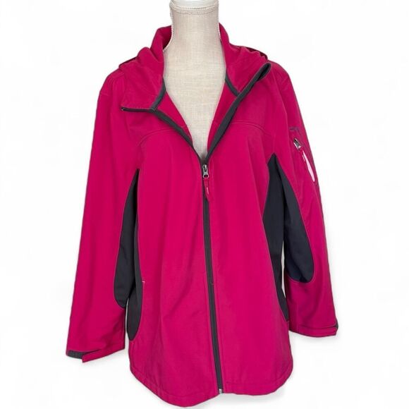 Free Tech 2X 18-20 Rain/Fall Coat Lightweight, Pink and Gray Trim New Condition - Picture 1 of 7